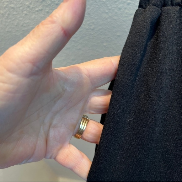 NWT GLORY SUNSHINE Black Cropped Palazzo Pants. Size XL - Picture 5 of 7